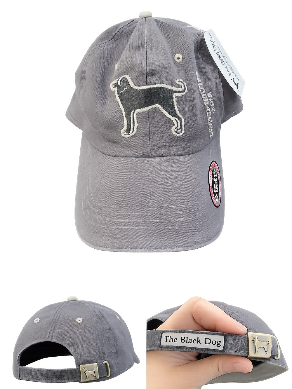The Black Dog Slate Gray Twill Logo Baseball Cap